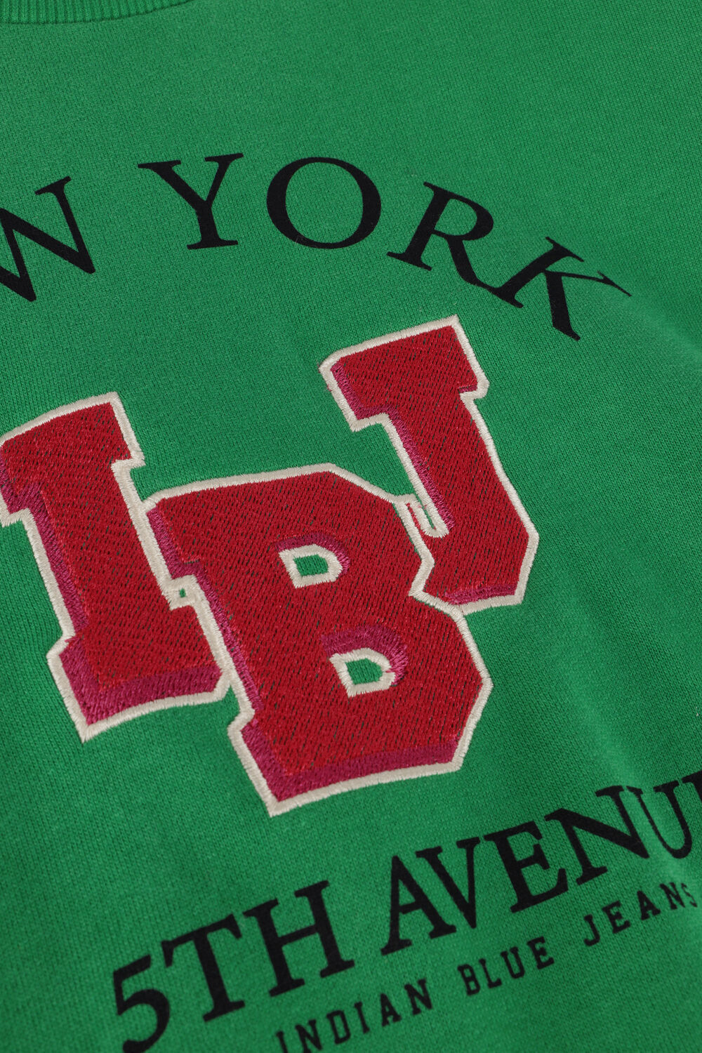 Groene INDIAN BLUE JEANS Sweater ORGANIC SWEATER EMBROIDERY IBJ - large