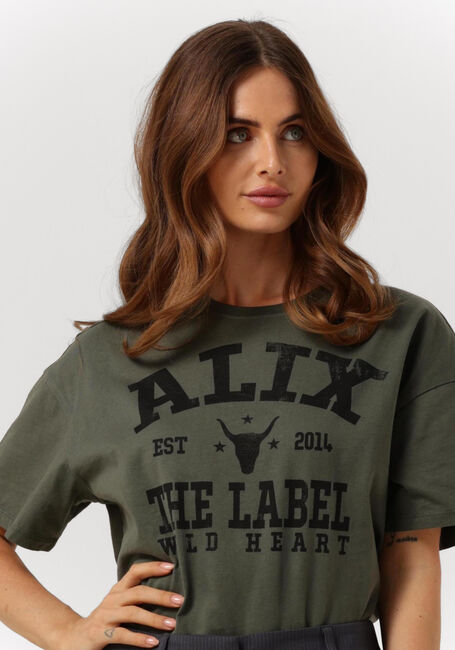 Groene ALIX THE LABEL T-shirt LADIES KNITTED ALIX T-SHIRT - large