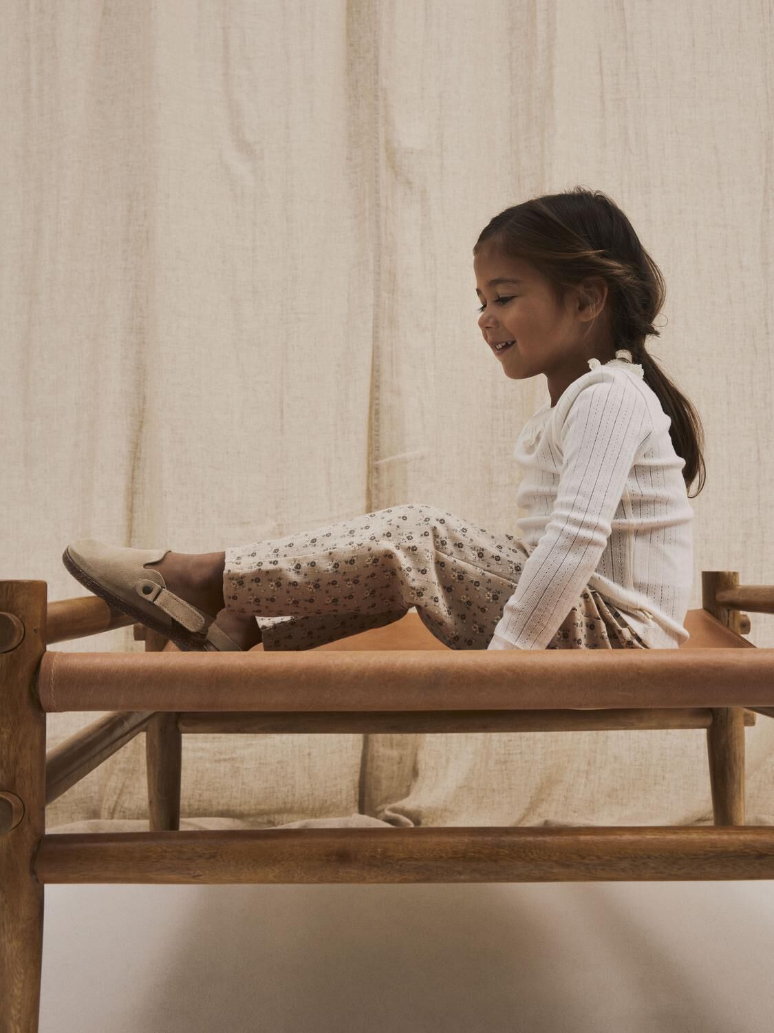 Beige LIL' ATELIER Pantalon NMFLACY REG PANT LIL - large