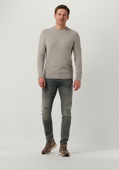 Donkergrijze SELECTED MEN Trui REMY LS KNIT ALL STU CREW NECK W CAMP - large