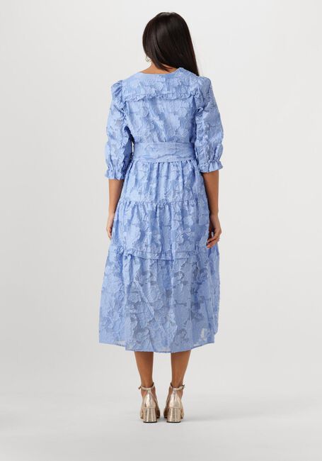 Lichtblauwe SELECTED FEMME Midi jurk SLFSADIE 3/4 MIDI DRESS - large