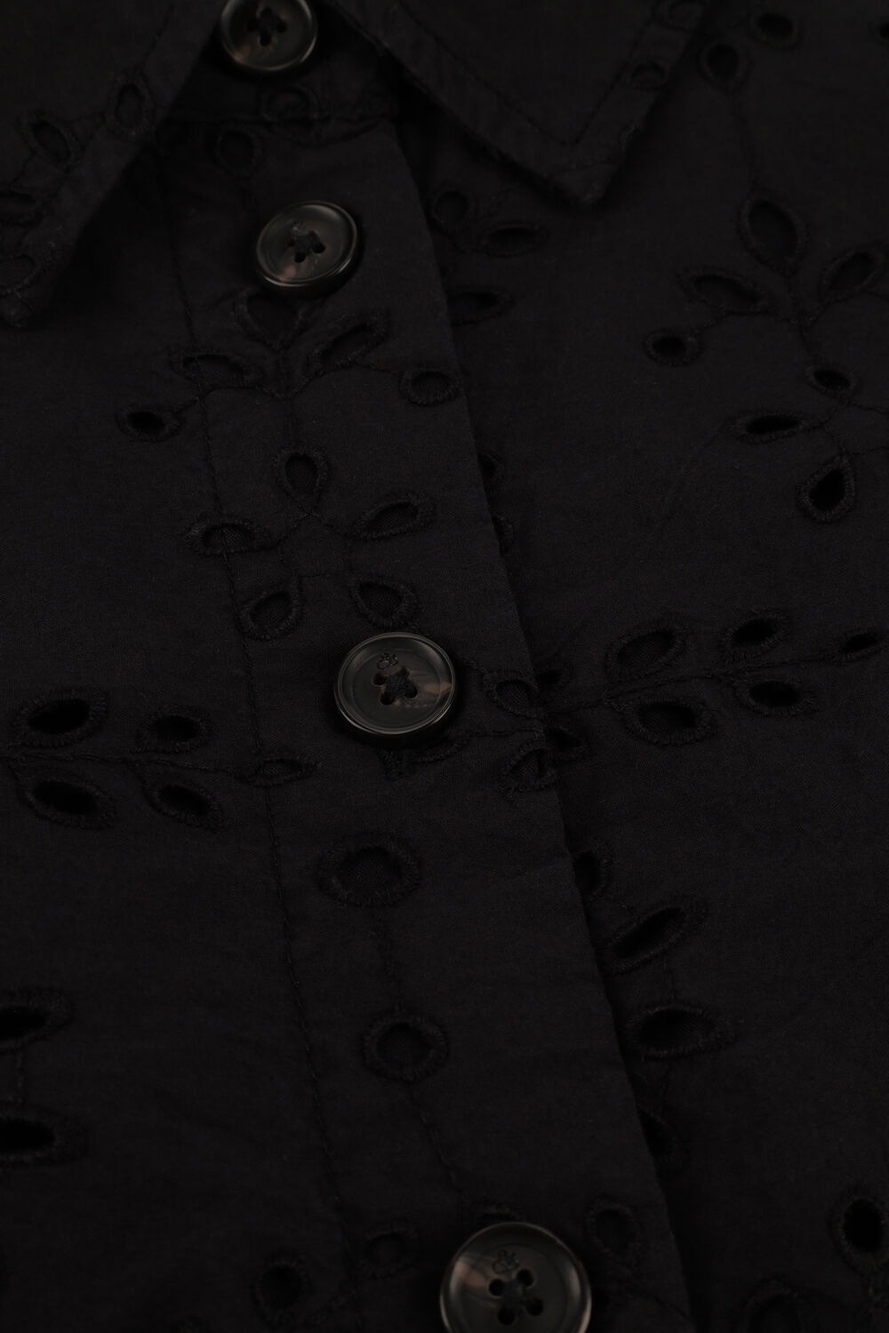 Zwarte SCOTCH & SODA Mini jurk PUFF SLEEVE COTTON MIDI DRESS - large