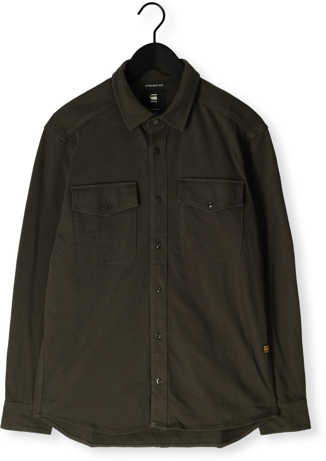 G-STAR RAW Heren Overhemden Marine Jersey Shirt L\s Grijs