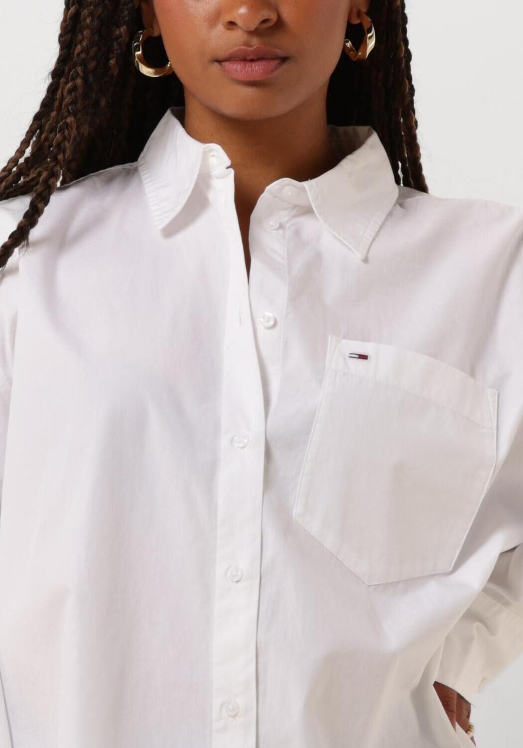 TOMMY JEANS Dames Blouses Tjw Rlx Essential Sh Wit