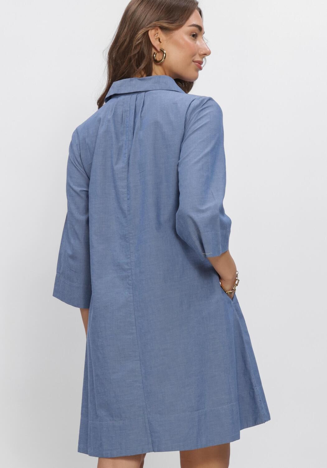 Donkerblauwe SELECTED WOMEN Mini jurk SLFKIRA TALIA OVERSIZE 3/4 DRESS - large