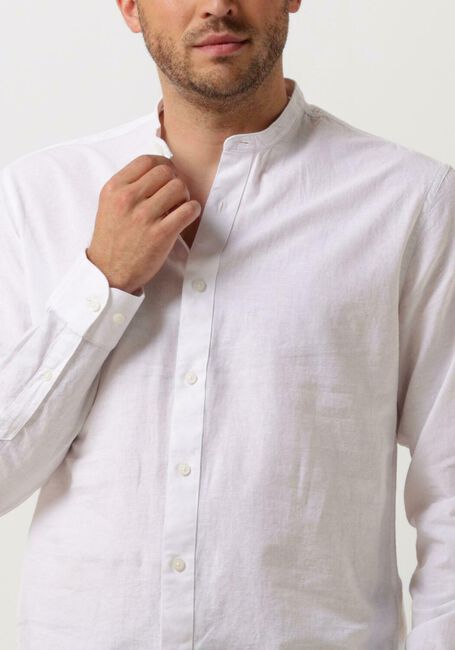 Witte SELECTED HOMME Casual overhemd SLHREGNEW-LINEN SHIRT LS BAND - large