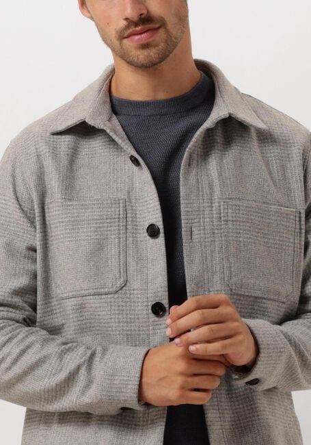 Grijze PROFUOMO Overshirt OVERSHIRT CHECK - large