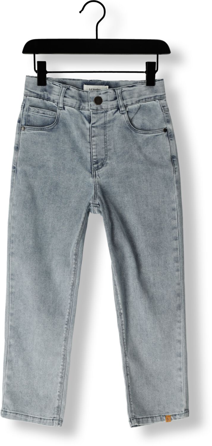 LIL' ATELIER MINI tapered fit jeans NMMBEN medium blue denim Blauw Effen 122