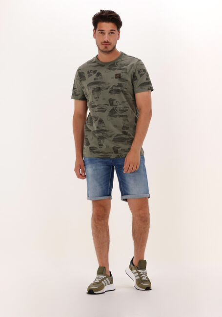 Groene PME LEGEND T-shirt SHORT SLEEVE R-NECK SLUB JERSEY - large