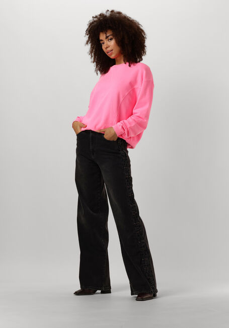 Zwarte CATWALK JUNKIE Wide jeans LOOSE FIT JEANS WITH LACE DETAIL - large