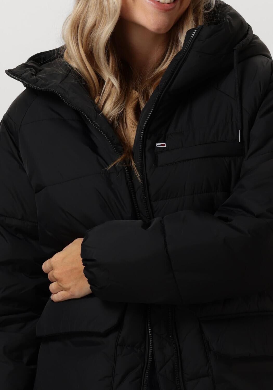 TOMMY JEANS Dames Jassen Tjw Midi Vail Puffer Zwart