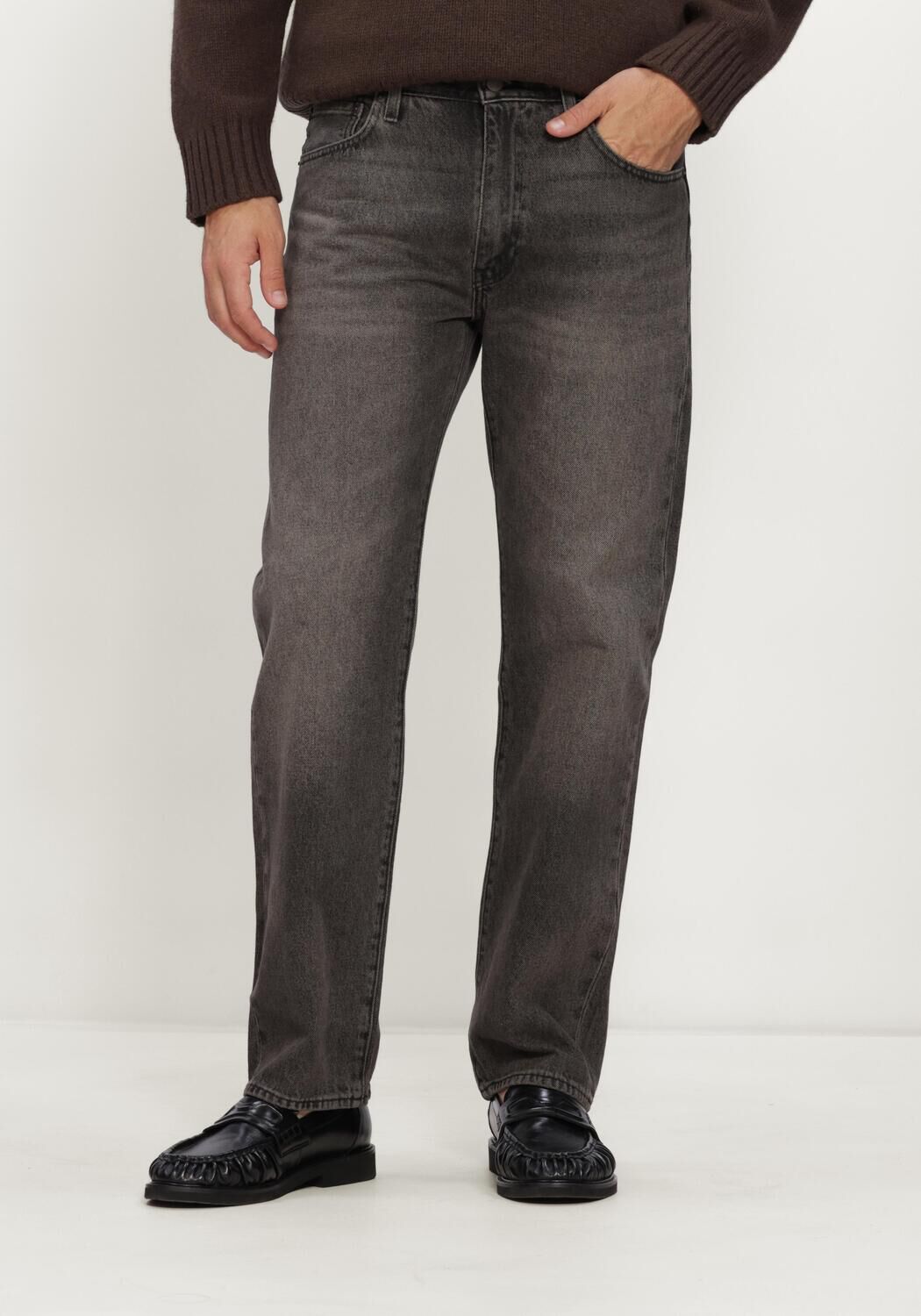 Donkergrijze LEVI'S Straight leg jeans 555 RELAXED STRAIGHT BACK ON THE BLOCK - large