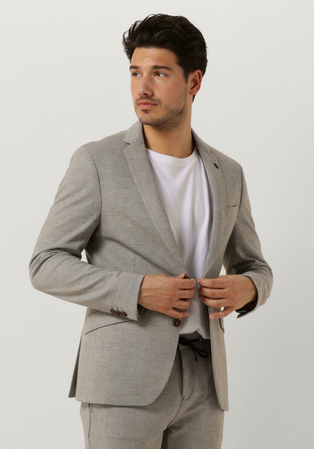 VANGUARD Heren Colberts Blazer Linen Blend Scura Beige