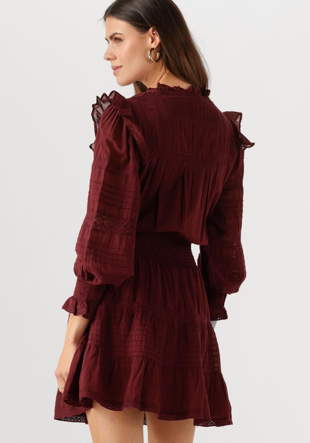NEO NOIR Dames Jurken Aran S Voile Dress Bordeaux
