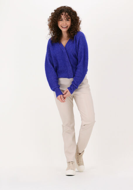 Donkerblauwe SECOND FEMALE Vest BROOK KNIT REVERSE BOXY CARDIG - large