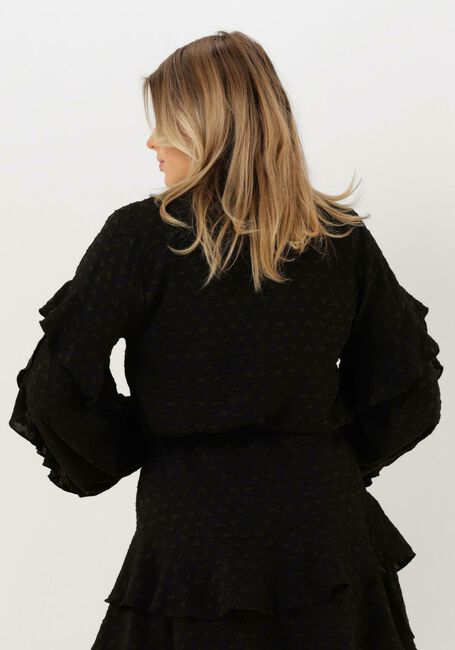 Zwarte REFINED DEPARTMENT Blouses MILAYA WOVEN RUFFLE BLOUSE - large