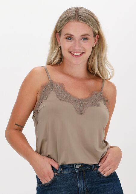 Beige CC HEART Top LACE TOP - large