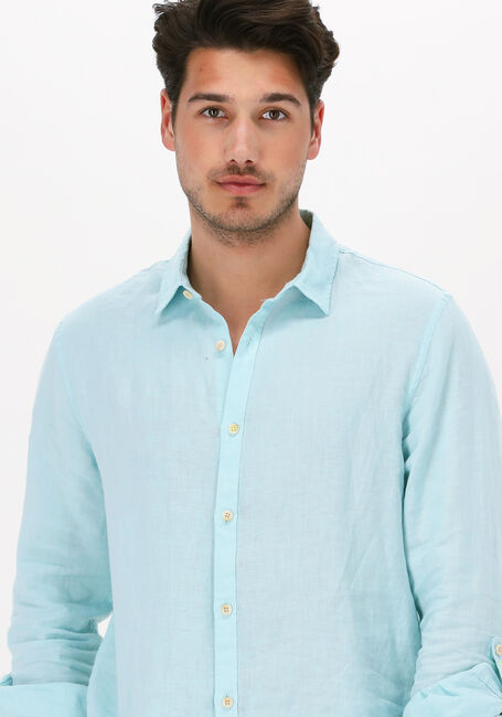 Lichtblauwe SCOTCH & SODA Casual overhemd REGULAR FIT GARMENT-DYED LINEN SHIRT - large