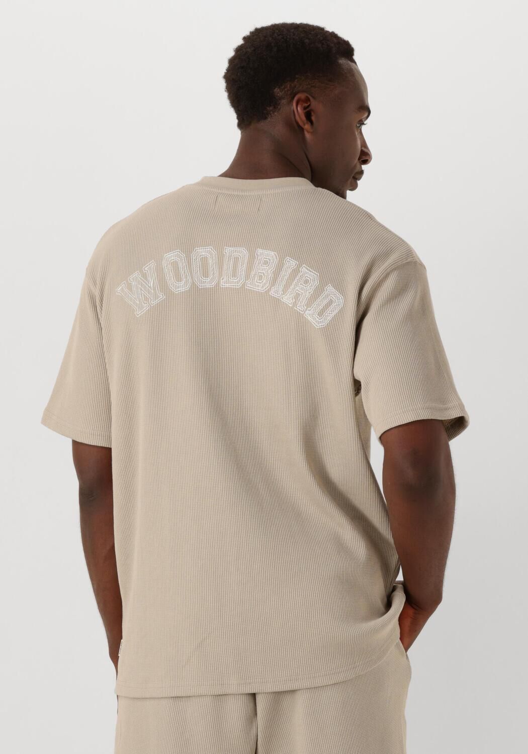 WOODBIRD Heren Polo's & T-shirts Wbbaine Waffel Tee Zand
