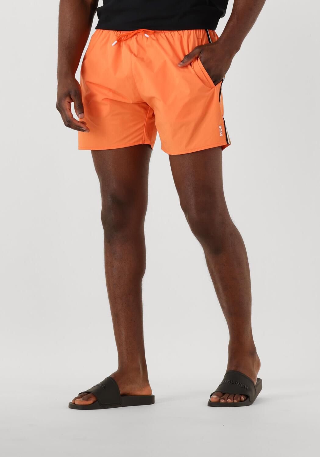 Boss Relaxed fit zwembroek met labelprint model 'Iconic'