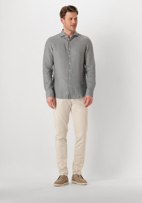 Groene PROFUOMO Klassiek overhemd SHIRT X-CUTAWAY LINEN - large