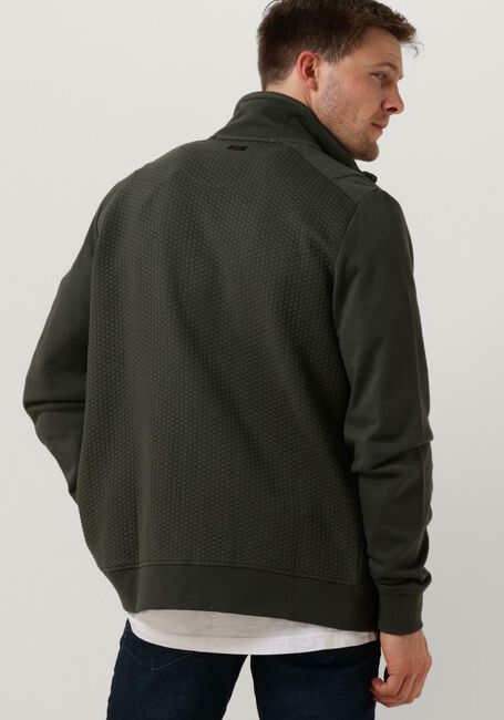 Groene PME LEGEND Vest ZIP JACKET JACQUARD INTERLOCK SWEAT - large