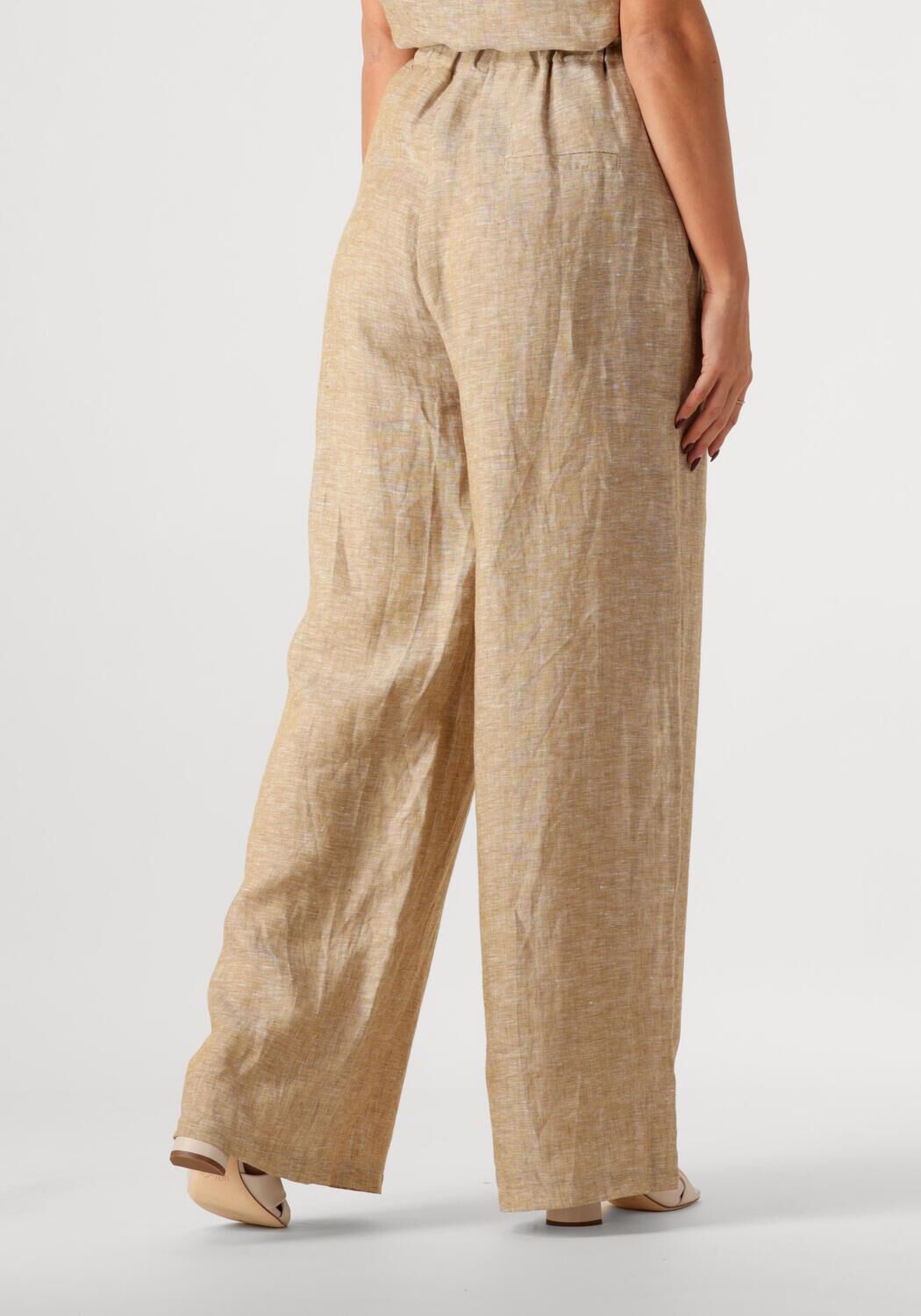 NUKUS Dames Broeken Debb Pants Melange Bruin