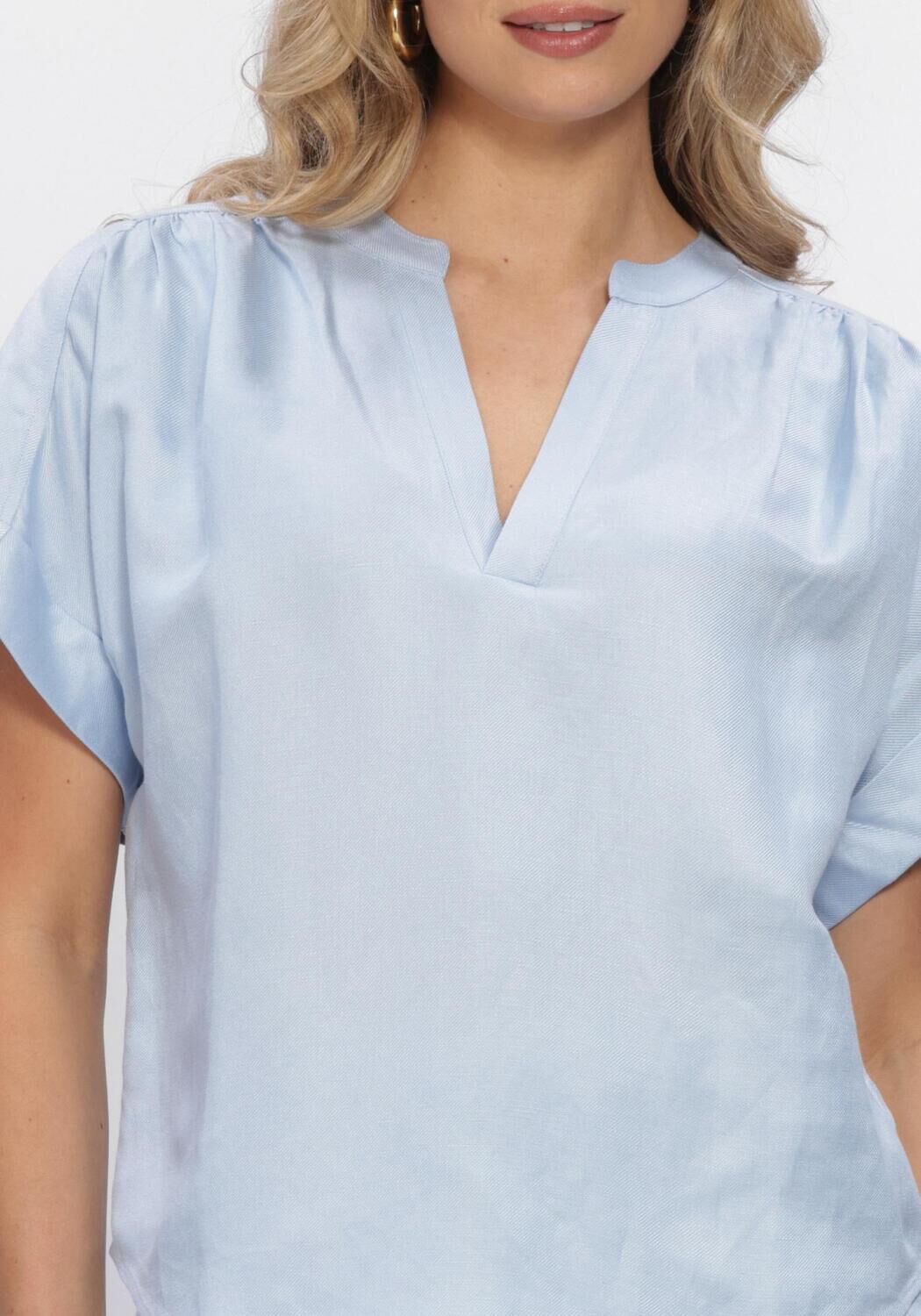 Blauwe MINUS Blouses MSJUNO LINEN BLOUSE - large