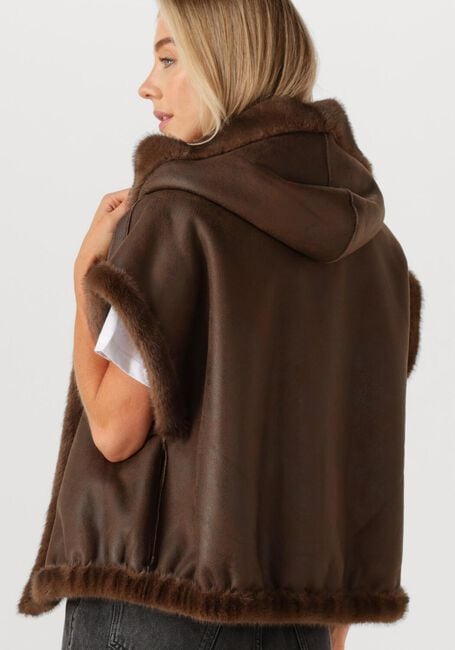 Bruine STUDIO AR Faux fur jas OLENA - large