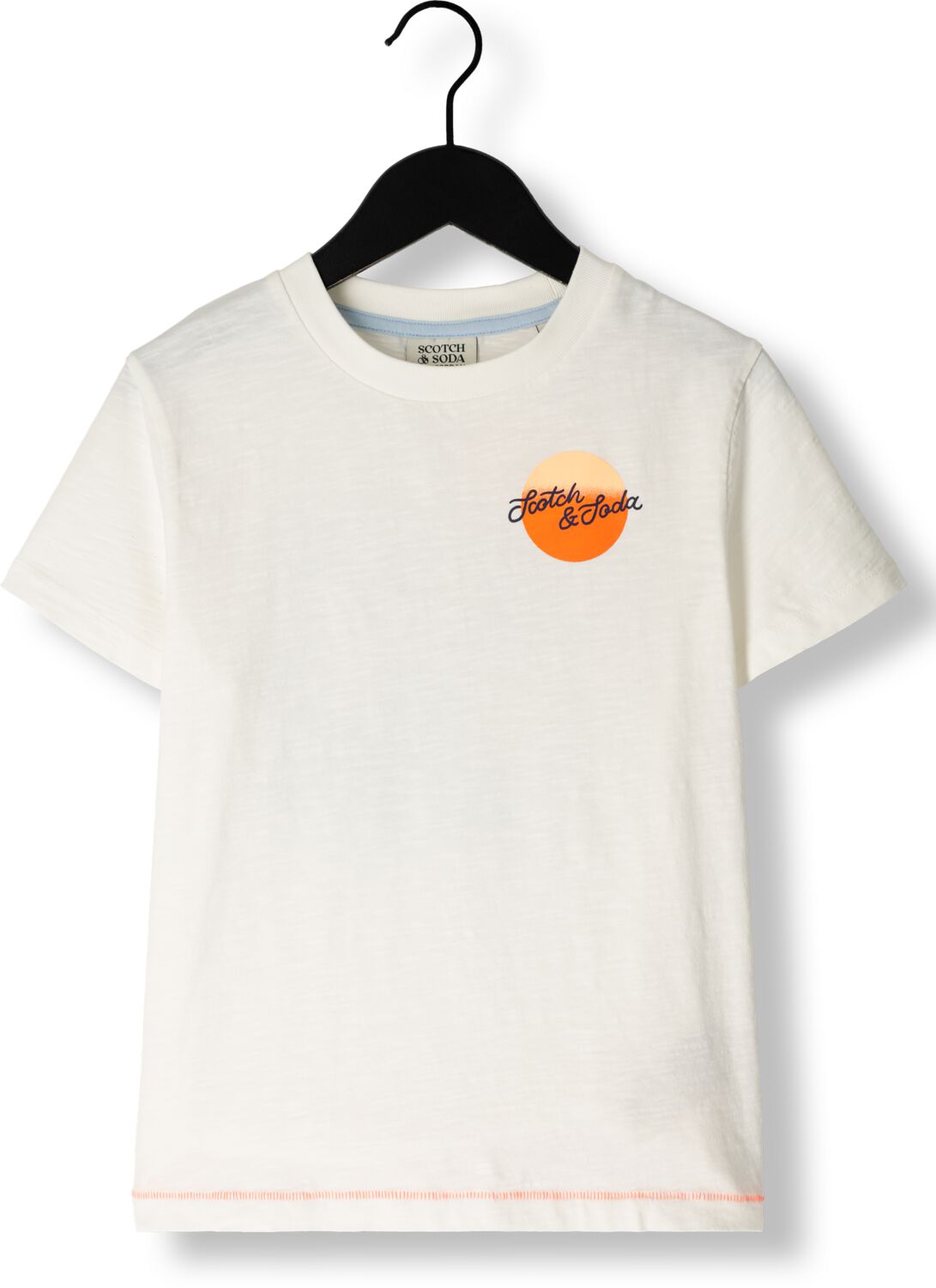 SCOTCH & SODA Jongens Polo's & T-shirts Cotton In Conversion Artwork T-shirt Gebroken Wit
