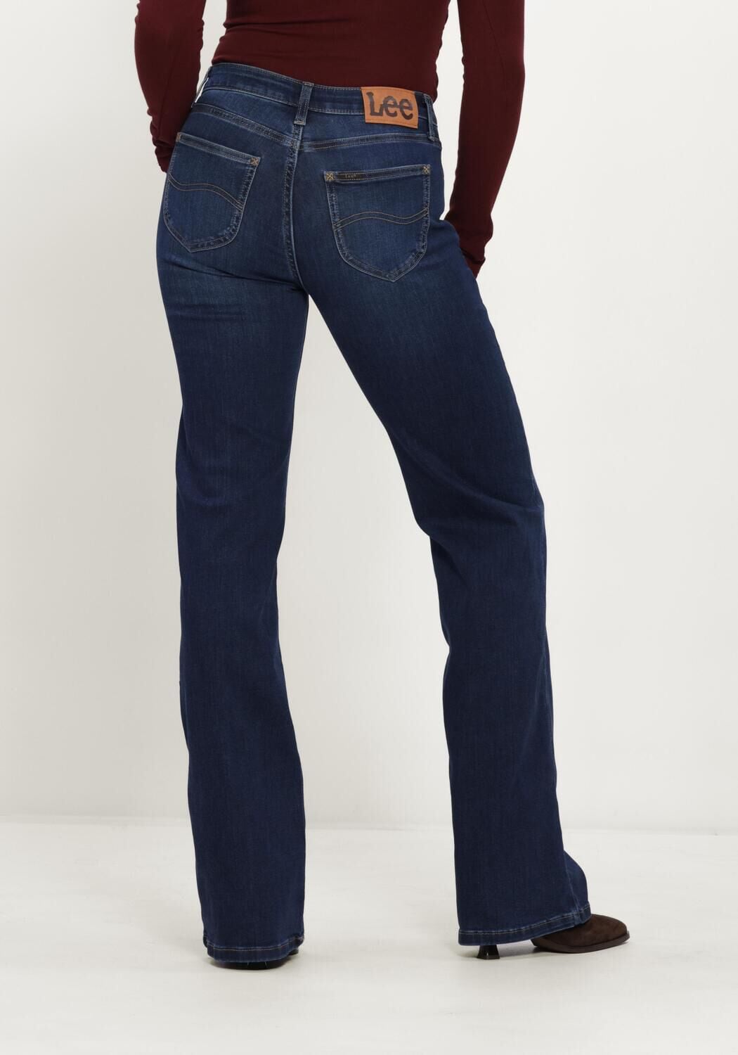 Donkerblauwe LEE Slim fit jeans LANA ETERNAL - large