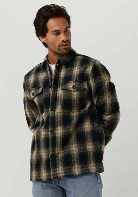 Donkerblauwe ANERKJENDT Overshirt AKLION THICK CHECK OVERSHIRT - large