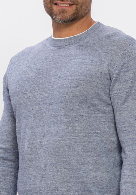 Blauwe GENTILUOMO Trui ROUND NECK LS - large