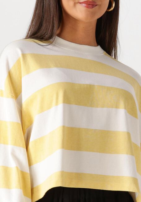 Gele CATWALK JUNKIE Truien/vesten OVERSIZED STRIPED LONG SLEEVE - large