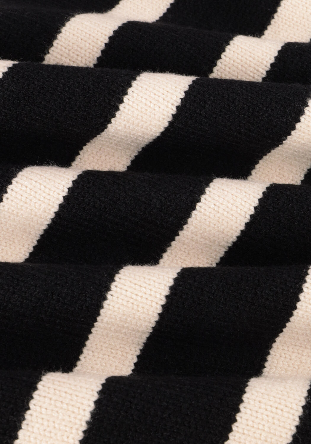 Zwarte NOTRE-V Coltrui STRIPE KNIT SWEATER - large