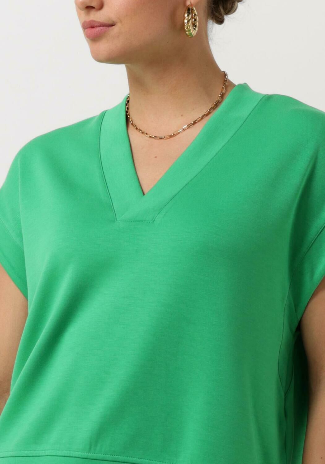 SCOTCH & SODA Dames Truien & Vesten V-neck Sleeveless Modal Sweatshirt Groen