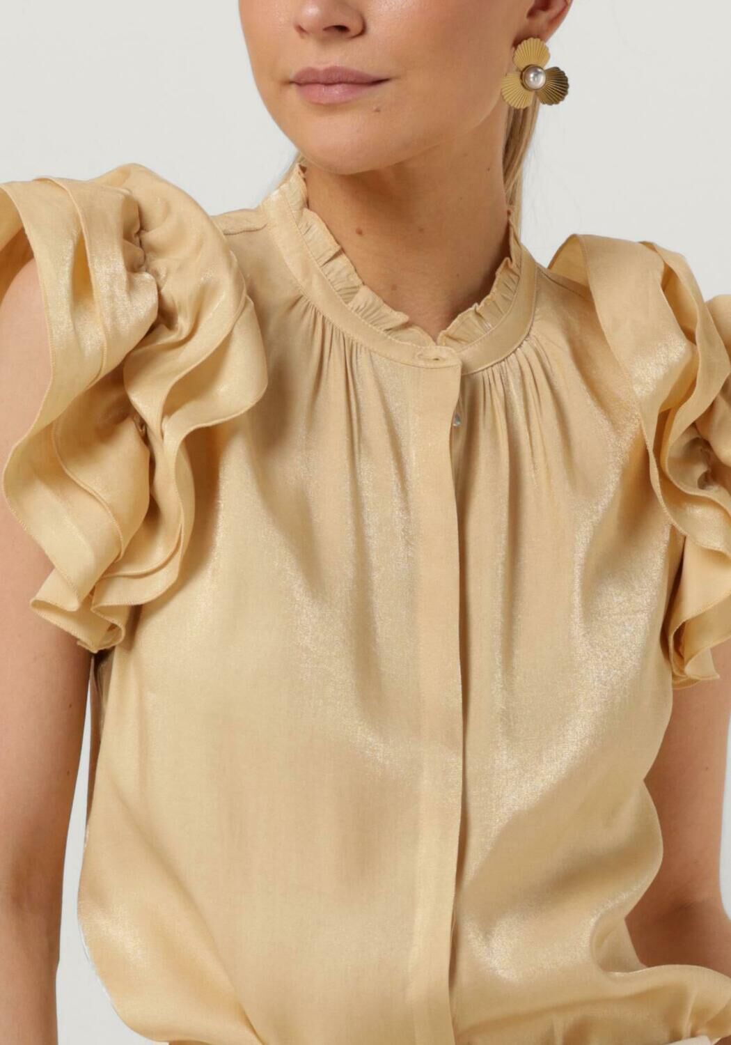 AAIKO Dames Blouses Gezana Shimmery Vis 355 Beige