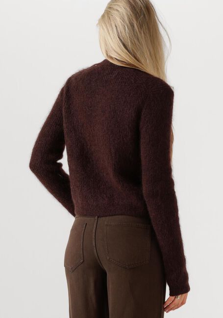 Bruine SECOND FEMALE Vest ANDREA KNIT RIB LS CARDIGAN - large