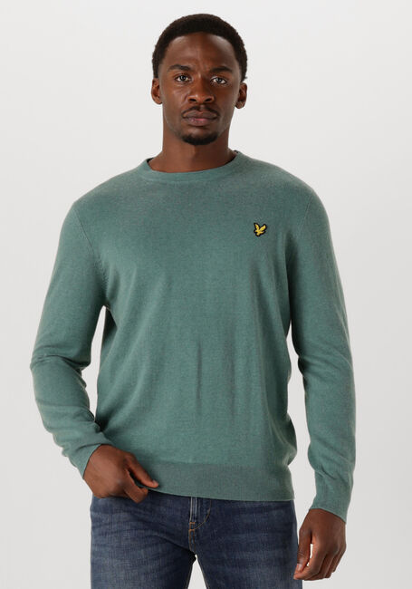 Groene LYLE & SCOTT Trui COTTON MERINO CREW NECK JUMPER - large