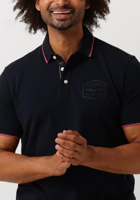 Blauwe PME LEGEND Polo SHORT SLEEVE POLO STRETCH PIQUE PACKAGE - large