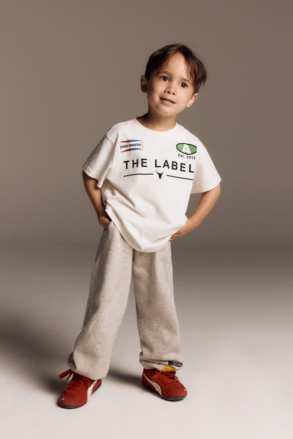 Gebroken wit ALIX MINI T-shirt KNITTED SPORTS ARTWORK T-SHIRT - large