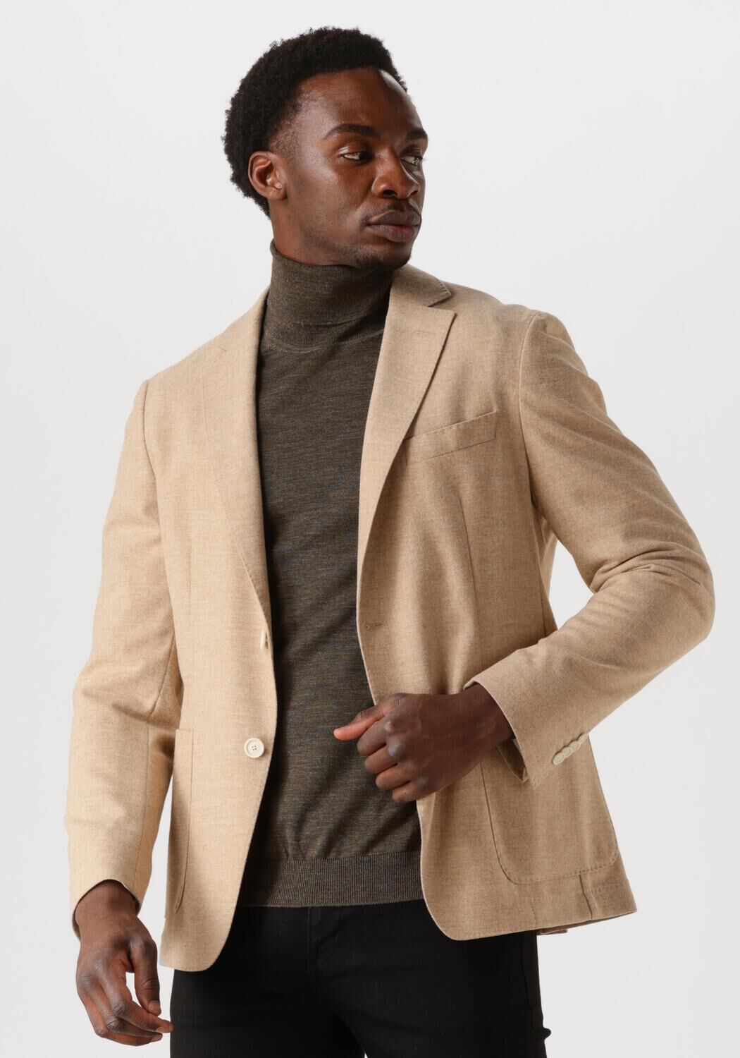 Hugo Boss Beige Wol Stijlvolle Heren Blazer Beige Heren