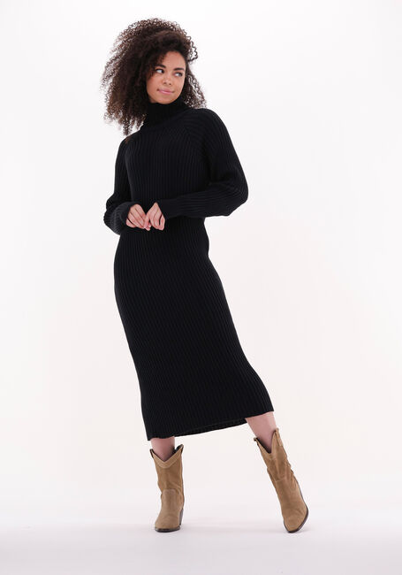 Zwarte Y.A.S. Midi jurk YASMAVI KNIT MIDI ROLLNECK DRESS - large