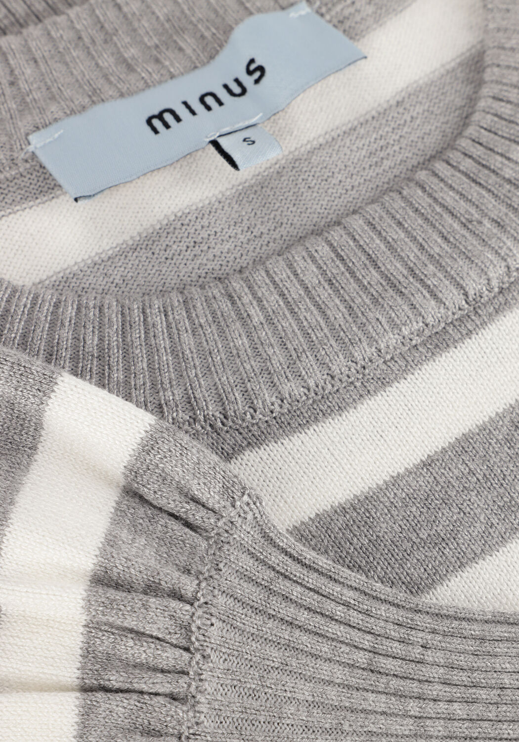 Grijze MINUS Trui LIVA LONG SLEEVE PULLOVER - large