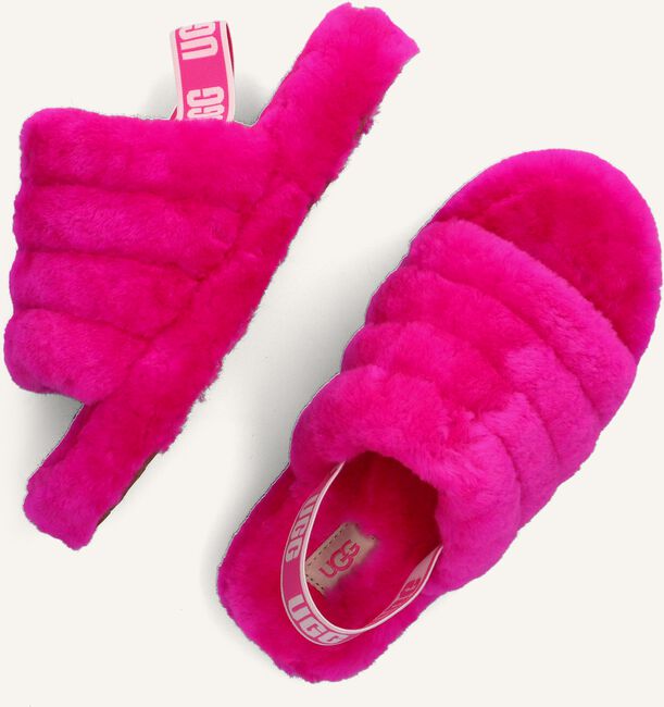 roze ugg pantoffels fluff yeah slide