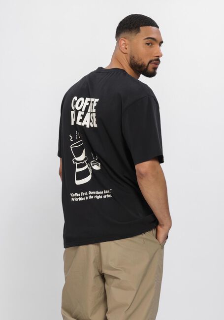 Zwarte ANERKJENDT T-shirt AKVILLADS COFFEEPLEASE SS TEE - large