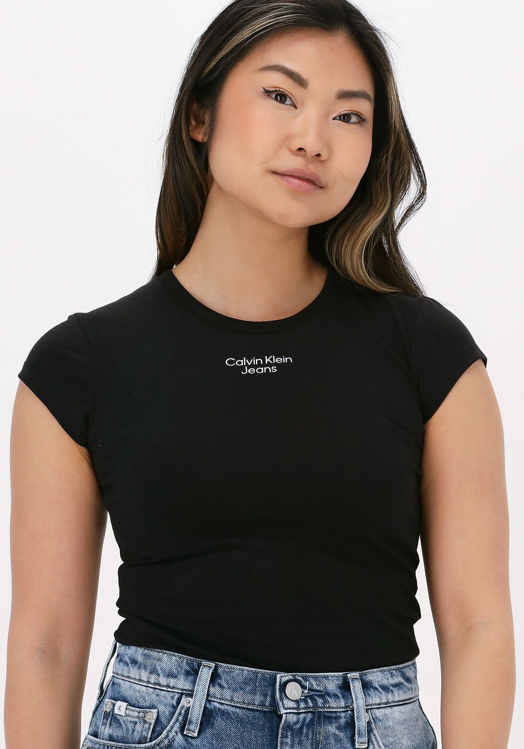 Calvin klein t top shirt dames zwart
