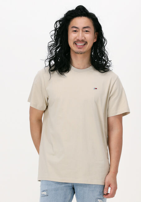 Beige TOMMY JEANS T-shirt TJM CLASSIC JERSEY C NECK - large