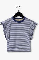Blauw/wit gestreepte LIKE FLO T-shirt STRIPE JERSEY RUFFLE TEE - medium