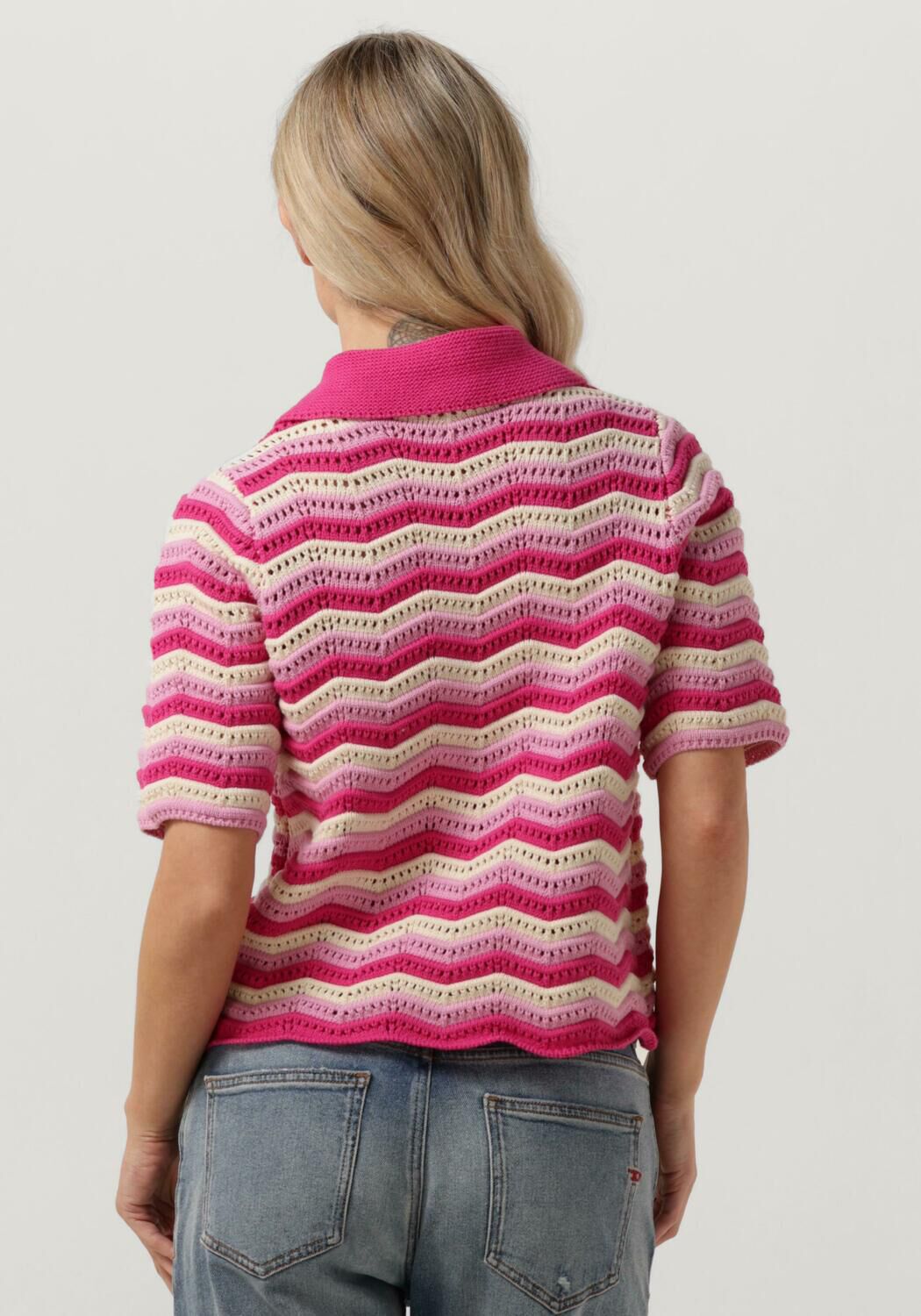Y.A.S. Dames Tops & T-shirts Yasfuro Ss Knit Top Roze
